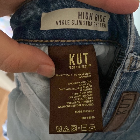 Kut From the Kloth High-rise ankle slim straight jean. Size 16 plus size light - Picture 5 of 6
